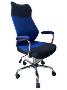 Кресло компьютерное C168 черный/синий в Радужном