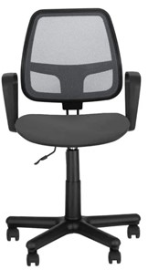Компьютерное кресло ALFA GTP (PM60) ткань CAGLIARI /сетка черный в Лангепасе