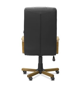 Кресло для руководителя Атлант W, экокожа премиум / черная CN1114/ дерево - орех в Лангепасе - предосмотр 6