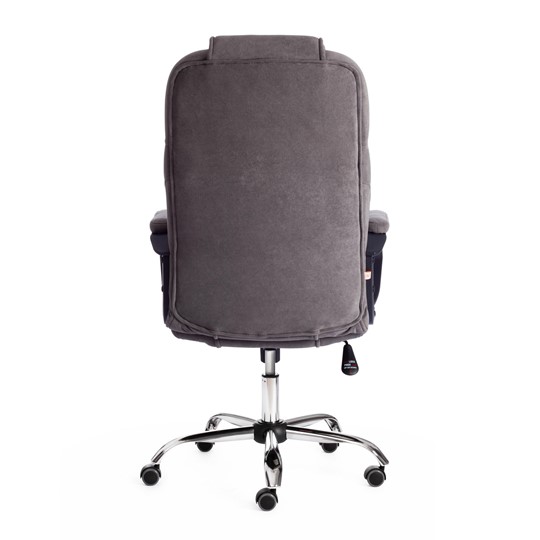 Офисное кресло BERGAMO Хром (22) флок, серый, 29 арт.19374 в Лангепасе - изображение 3