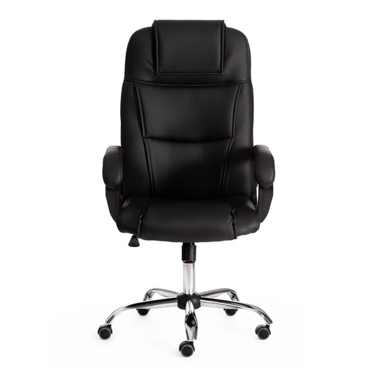 Офисное кресло BERGAMO Хром (22) кож/зам, черный, арт.19370 в Лангепасе - изображение 4