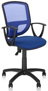 Кресло компьютерное BETTA GTP (PL62) ткань CAGLIARI C-6 /сетка синий в Советском