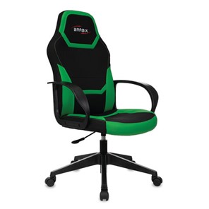 Компьютерное кресло BRABIX "Alpha GM-018", ткань/экокожа, черное/зеленое, 532639, GM-018_532639 в Когалыме