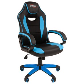 Офисное кресло Brabix BRABIX "Blaze GM-162", TW/экокожа, черное/голубое, 532578, 7083506 в Урае