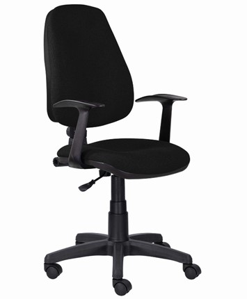 Кресло компьютерное Brabix Comfort MG-321, регулируемая эргономичная спинка, ткань, черное в Югорске - изображение