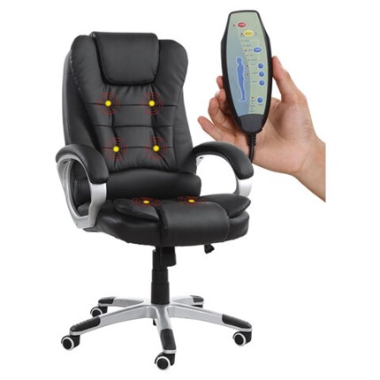 Офисное кресло BRABIX "Comfort MS-003", 6 массажных модулей, экокожа, черное, 532521 в Когалыме - изображение