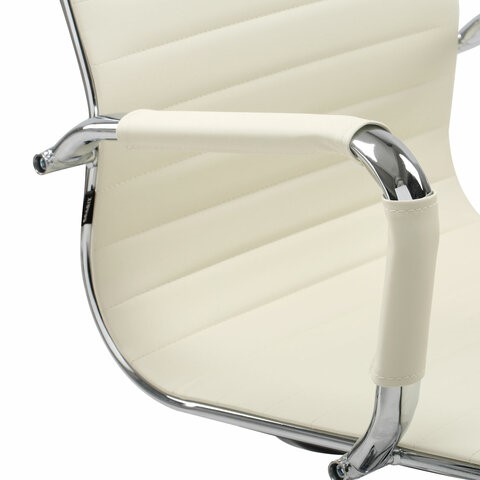 Кресло компьютерное BRABIX "Energy EX-509", экокожа, хром, бежевое, 531166 в Когалыме - изображение 8