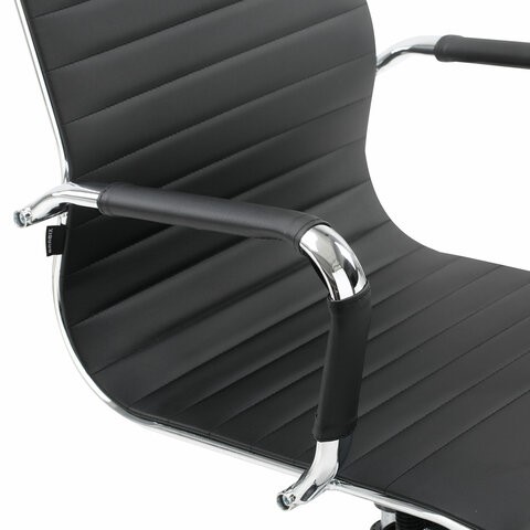 Кресло компьютерное BRABIX "Energy EX-509", экокожа, хром, черное, 530862 в Радужном - изображение 9