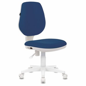 Компьютерное кресло Brabix Fancy MG-201W (без подлокотников, пластик белый, синие) 532413 в Пыть-Яхе
