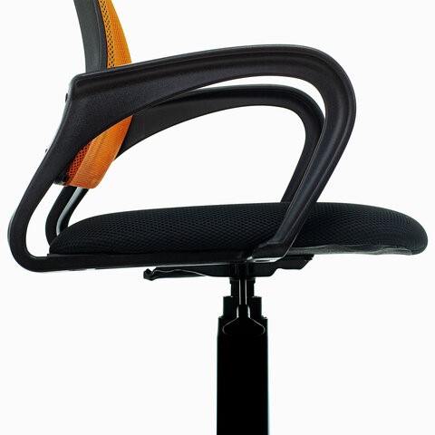 Компьютерное кресло Brabix Fly MG-396 (с подлокотниками, сетка, оранжевое/черное) 532084 в Сургуте - изображение 9