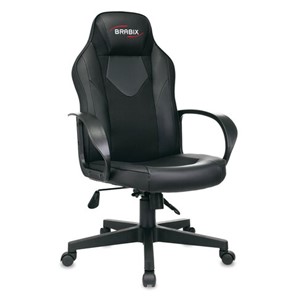 Офисное кресло BRABIX "Game GM-017", экокожа/ткань, черное, 532641, GM-017_532641 в Когалыме