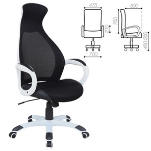 Офисное кресло Brabix Premium Genesis EX-517 (пластик белый, ткань/экокожа/сетка черная) 531573 в Лангепасе - предосмотр 1