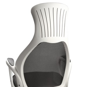 Офисное кресло Brabix Premium Genesis EX-517 (пластик белый, ткань/экокожа/сетка черная) 531573 в Лангепасе - предосмотр 7