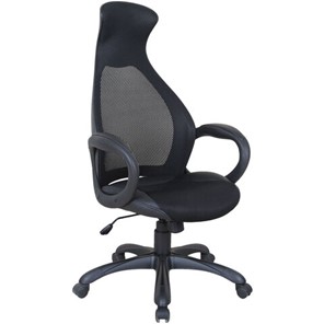 Кресло компьютерное Brabix Premium Genesis EX-517 (пластик черный, ткань/экокожа/сетка черная)   531574 в Лангепасе - предосмотр
