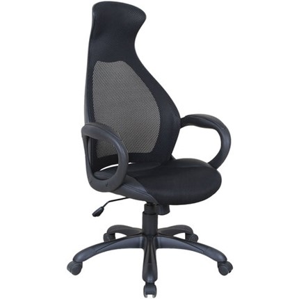 Кресло компьютерное Brabix Premium Genesis EX-517 (пластик черный, ткань/экокожа/сетка черная)   531574 в Лангепасе - изображение