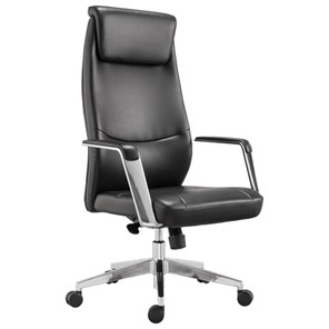 Офисное кресло BRABIX PREMIUM "Jazz EX-757", синхромеханизм, алюминий, экокожа, черное, 532489 в Сургуте
