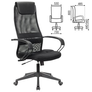 Кресло Brabix Premium Stalker EX-608 PL (ткань-сетка/кожзам, черное) 532090 в Лангепасе - предосмотр 11