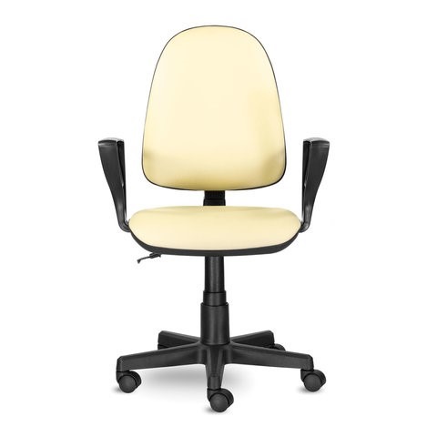 Офисное кресло Brabix Prestige Ergo MG-311 (регулируемая эргономичная спинка, кожзам, бежевое) 531878 в Когалыме - изображение 5