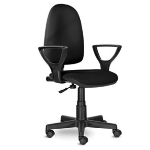 Кресло компьютерное Brabix Prestige Ergo MG-311 (регулируемая эргономичная спинка, кожзам, черное) 531877 в Когалыме
