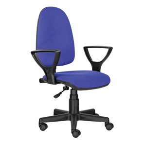 Офисное кресло Brabix Prestige Ergo MG-311 (регулируемая эргономичная спинка, ткань, черно-синее) 531876 в Советском