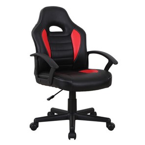 Кресло компьютерное BRABIX "Spark GM-201", экокожа, черное/красное, 532503 в Лангепасе