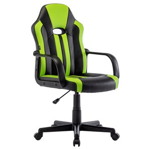 Офисное кресло BRABIX "Stripe GM-202", экокожа, черное/зеленое, 532511 в Югорске