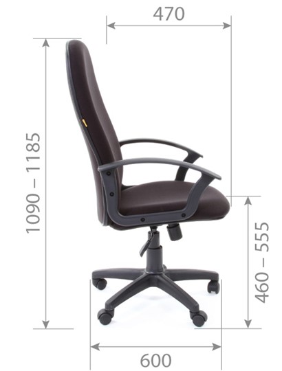 Компьютерное кресло CHAIRMAN 289, ткань, цвет черный в Урае - изображение 3