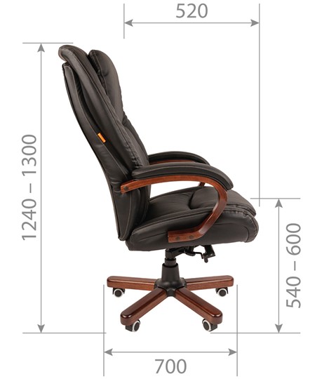Компьютерное кресло CHAIRMAN 408 кожа черная в Нягани - изображение 2