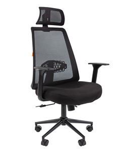 Компьютерное кресло CHAIRMAN 535 BLACK Сетчатый акрил черный / Полиэстер черный в Когалыме
