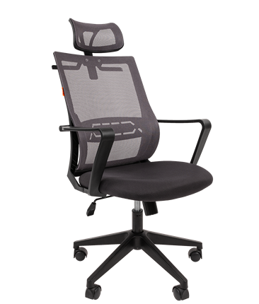 Кресло CHAIRMAN 545 сетка/ткань серый в Лангепасе - изображение