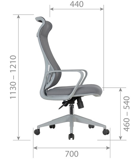 Кресло компьютерное CHAIRMAN 577, сетчатый акрил серый / полиэстер серый в Лангепасе - изображение 5