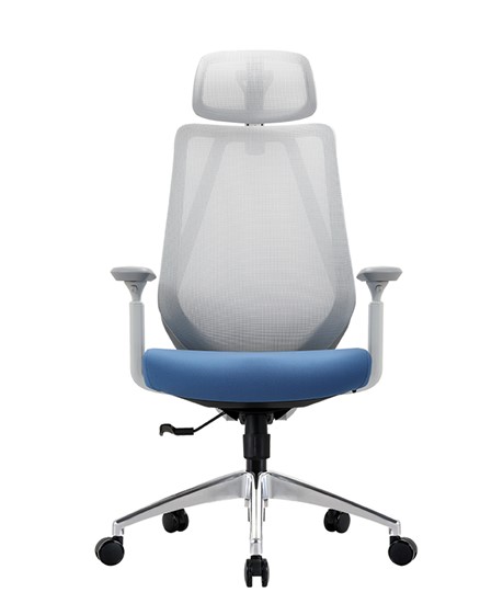 Офисное кресло CHAIRMAN 580 Сетчатый акрил белый / Полиэстер голубой в Лангепасе - изображение 1