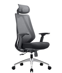 Офисное кресло CHAIRMAN 580 Сетчатый акрил серый / Полиэстер черный в Ханты-Мансийске - предосмотр