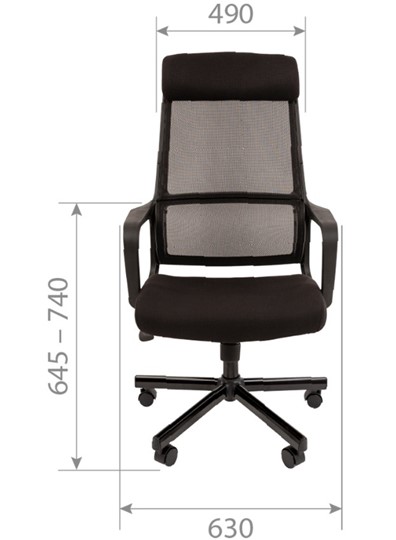 Кресло компьютерное CHAIRMAN 590, черное в Лангепасе - изображение 3