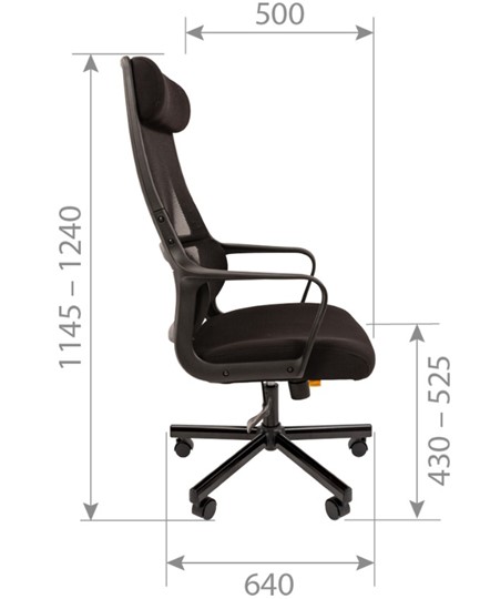 Кресло компьютерное CHAIRMAN 590, черное в Лангепасе - изображение 4