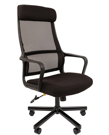 Кресло компьютерное CHAIRMAN 590, черное в Лангепасе - изображение
