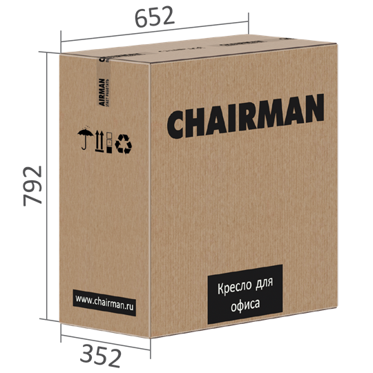 Кресло офисное CHAIRMAN 600 экокожа черная в Лангепасе - изображение 5