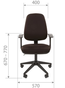 Кресло офисное CHAIRMAN 661 Ткань стандарт 15-13 серая в Нягани - предосмотр 3