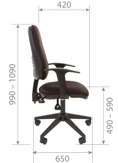 Кресло офисное CHAIRMAN 661 Ткань стандарт 15-13 серая в Урае - изображение 4