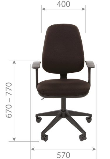 Офисное кресло CHAIRMAN 661 Ткань стандарт 15-21 черная в Нягани - изображение 3