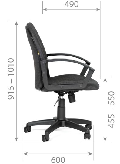 Офисное кресло CHAIRMAN 681 Ткань C-2 серое в Когалыме - изображение 4