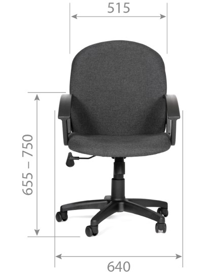 Офисное кресло CHAIRMAN 681 Ткань C-2 серое в Пыть-Яхе - изображение 3