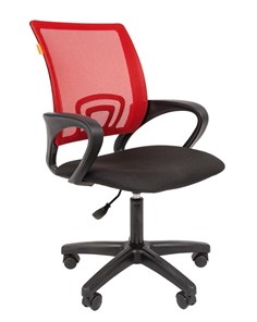 Офисное кресло CHAIRMAN 696 black LT, красное в Сургуте