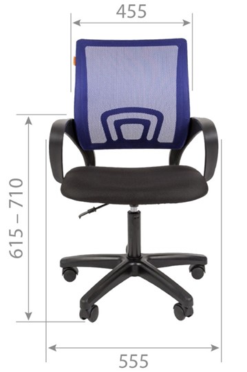 Офисное кресло CHAIRMAN 696 black LT, синий в Югорске - изображение 3