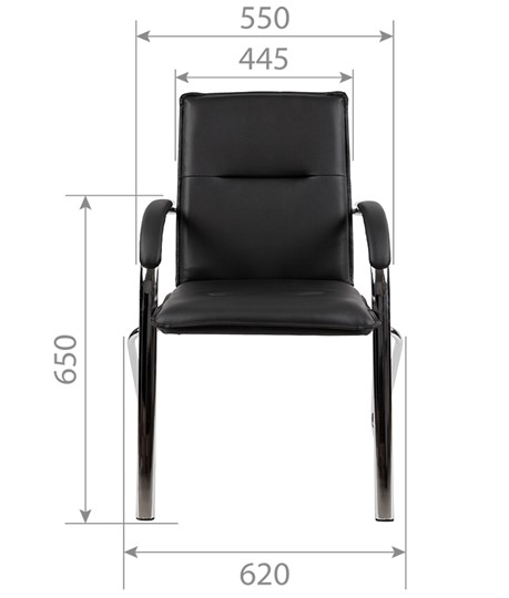 Кресло офисное CHAIRMAN 851 экокожа черная (2 шт. в комплекте) в Когалыме - изображение 3