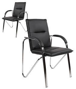 Кресло офисное CHAIRMAN 851 экокожа черная (2 шт. в комплекте) в Радужном