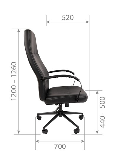 Офисное кресло CHAIRMAN 940 Экокожа черная в Когалыме - изображение 4