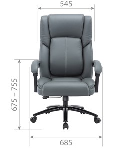 Офисное кресло CHAIRMAN CH415 эко кожа серая в Нягани - предосмотр 3