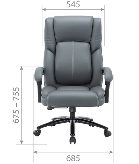 Офисное кресло CHAIRMAN CH415 эко кожа серая в Урае - изображение 3