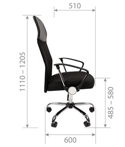 Компьютерное кресло CHAIRMAN CH610 N, черный в Лангепасе - предосмотр 2